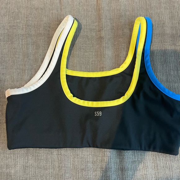 SPORTS BRA BLACK SPLIT 59 - Picture 4 of 7